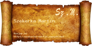 Szekerka Martin névjegykártya